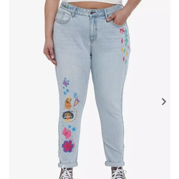 Disney Encanto Mirabel Mom Jeans Plus Size 18 - Picture 1 of 4